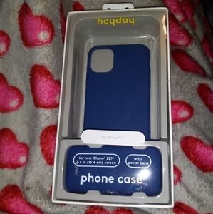 heyday™ Apple iPhone 11 Pro Silicone Case (with 4000mAh Power Bank) - Dark Blue